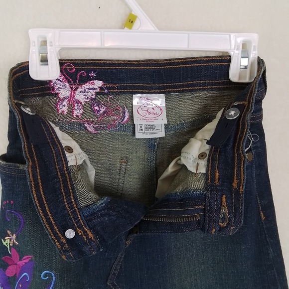 Disney Store Denim Mini Skirt Size Medium in Dark Wash w/ Patches &‎ Embroidery - Picture 6 of 13